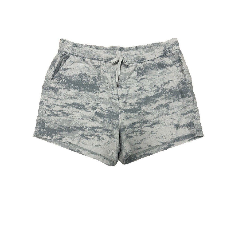 Athleta Women's 2X Farallon Activewear Shorts Gray/Sage Drawstring